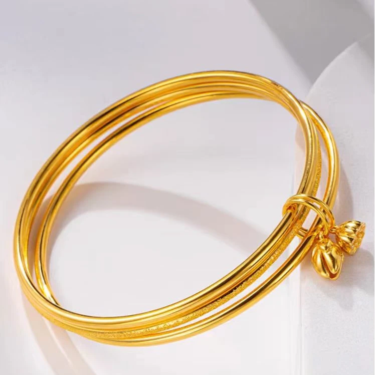 足银手镯 三圈两世欢手镯时尚款