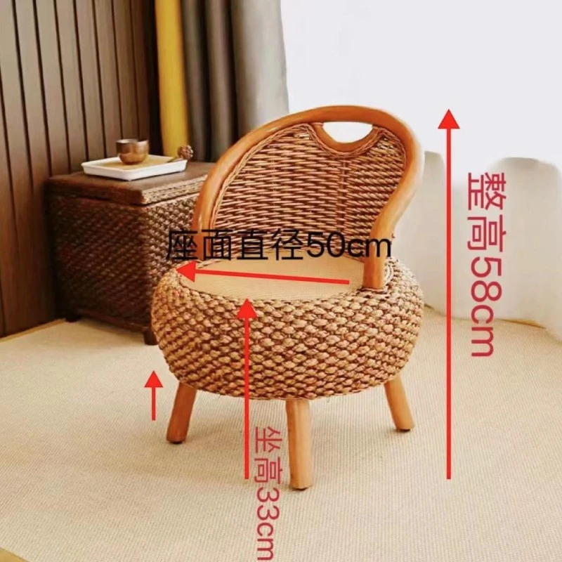 家用阳台藤椅单人靠背椅编织懒人藤椅现代简约藤编小椅子真藤座椅
