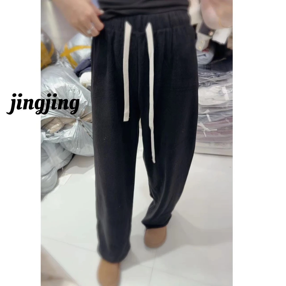 秋季新款百搭加绒加厚针织休闲裤（23038）