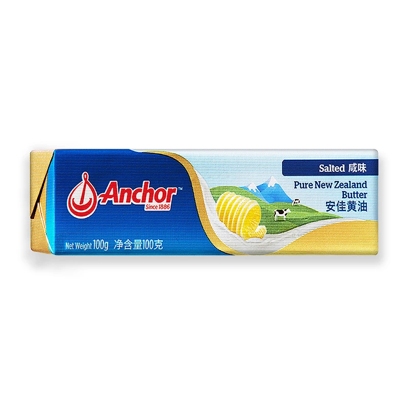 Anchor/安佳 新西兰进口 黄油（咸味） 100g/块 牛排搭档 沃尔玛小时达 同城配送