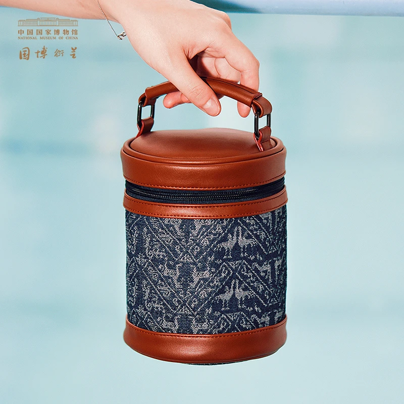 中国国家博物馆舞人龙凤纹水桶包时尚百搭高级质感夏季博物馆文创