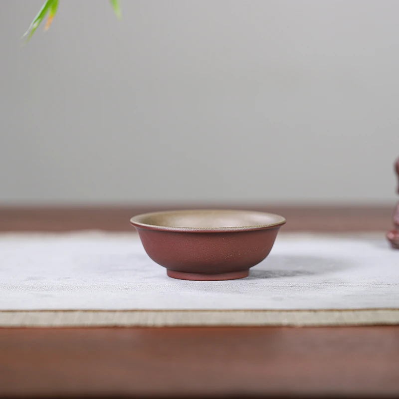 宜兴紫砂原矿紫砂全手工雕刻主人杯创意精品茶杯普洱茶杯单杯