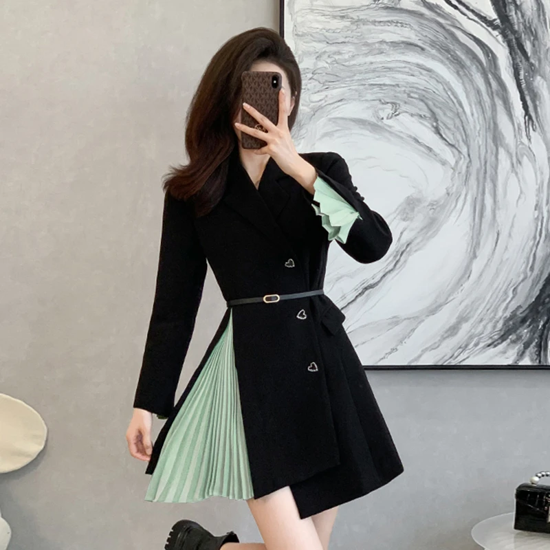 【送腰带】精致裙子法式显身材气质收腰职业西装连衣裙女高级感1851