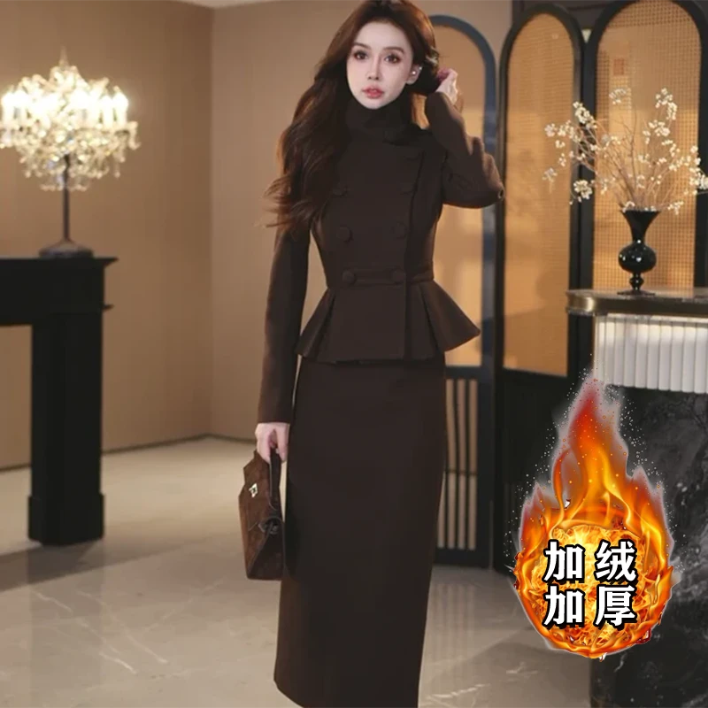 【加绒加厚】【两件套】时尚2025冬新款显瘦百搭套装2755