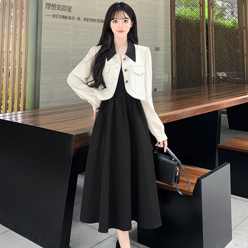 【两件套】2025秋季新款法式小香风裙子气质高级感穿搭1752