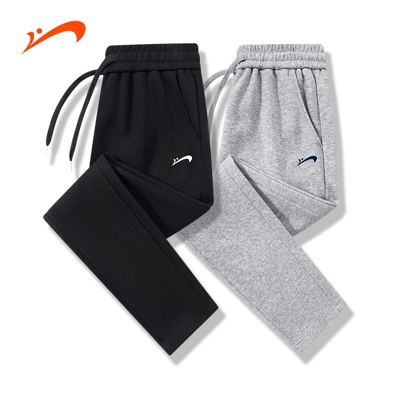 贵人鸟秋季男女运动休闲裤宽松百搭纯色卫裤修身平口时尚简约长裤