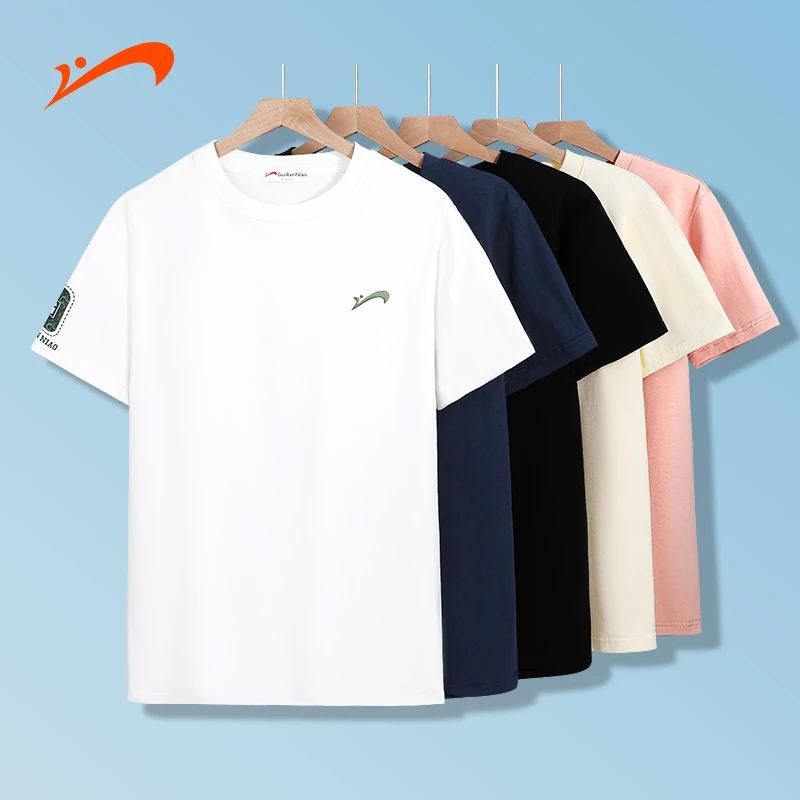 贵人鸟2024夏季新款短袖百搭男女情侣款时尚T恤休闲上衣运动透气