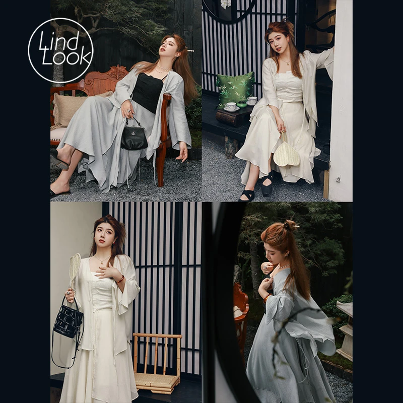 QC李潇洒新中式两件套装大码XS306U71/XS306U04/ XS306S47