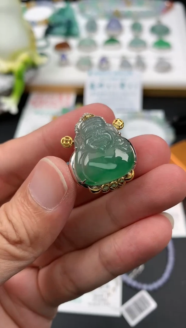 【闪购商品】定制翡翠18K金镶嵌模式推广期48小时鉴赏期