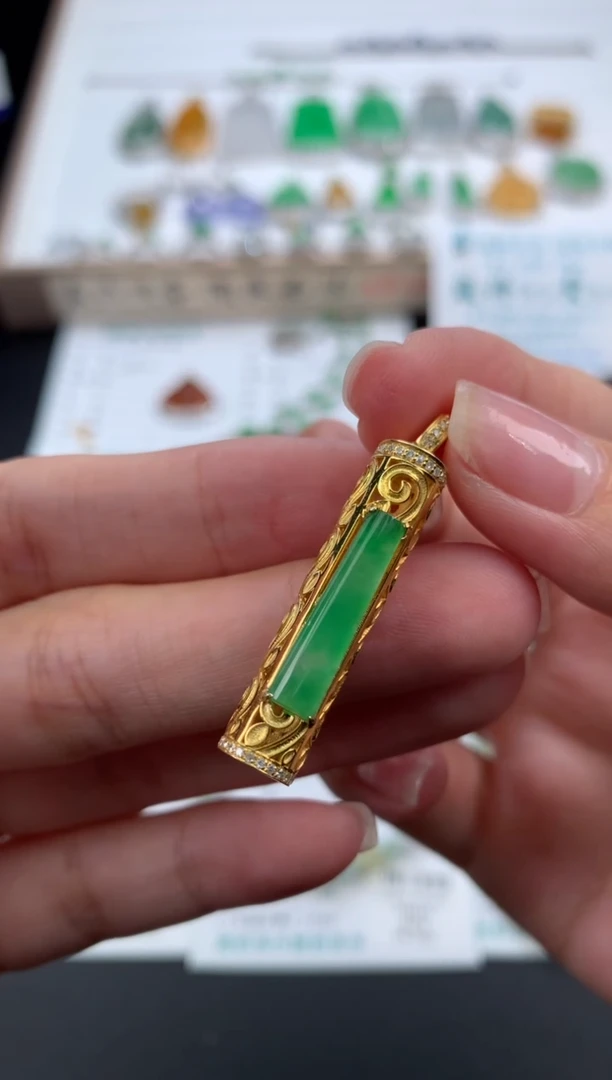 【闪购商品】定制翡翠18K金镶嵌模式推广期48小时鉴赏期