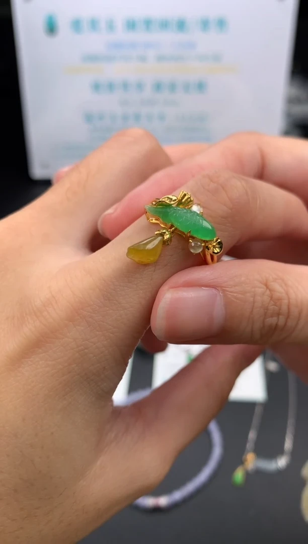 【闪购商品】定制翡翠18K金镶嵌模式推广期48小时鉴赏期