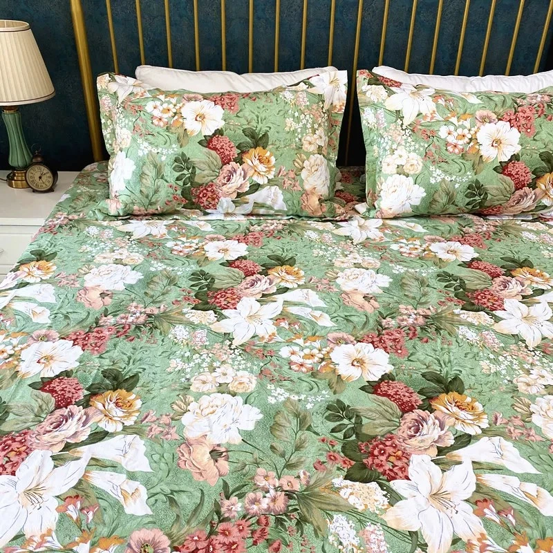 【繁花似锦三件套】老粗布加密加厚夏季家用