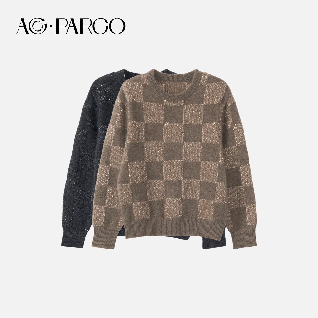 ACC PARCO 灿若银河 藏区微米牦牛绒 琎口STOLL珠片方块 针织毛衣