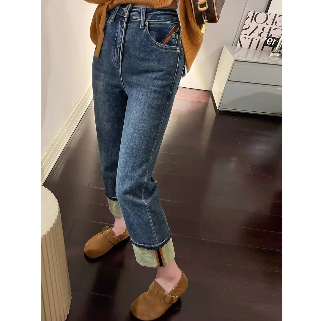 【大瑶家】孤品 A201-A400 韩版牛仔裤女裤子显瘦高腰直筒