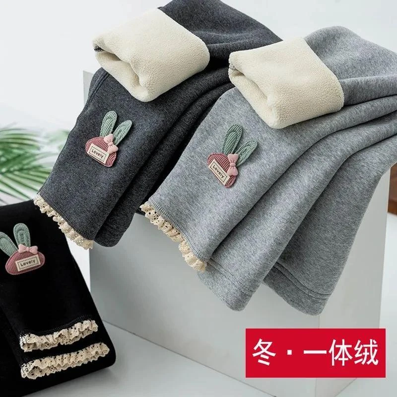 【沃玛】女童冬装加绒加厚打底裤儿童秋冬冬季一体绒外穿洋气宝宝
