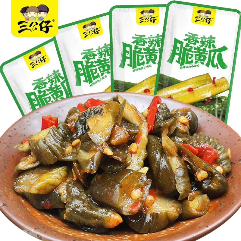 香辣脆黄瓜即食湖南脆辣清爽小黄瓜解馋下饭菜办公室小吃