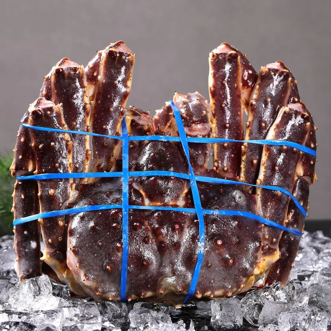 生冻红帝王蟹  急速冷冻 8成满（冰衣10%左右，易断腿，介意勿拍）