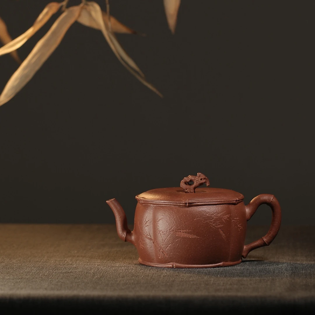 【修竹二式】壶·红降坡·180cc·竹形球孔