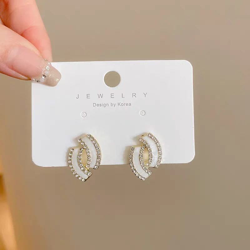 锌合金耳饰 气质轻奢时尚百搭复古法式简约精致z