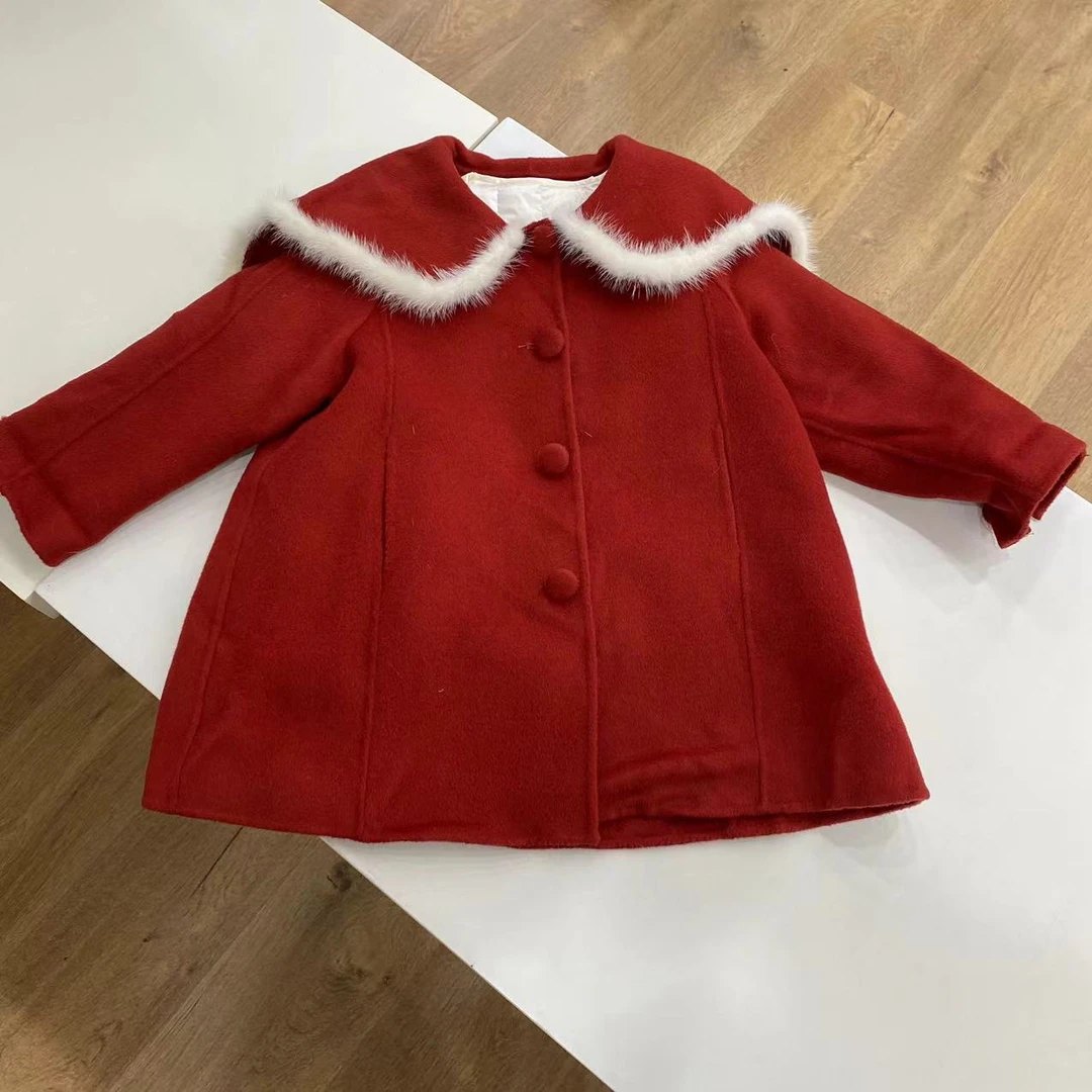 5590   冬季中大童羽绒服呢子大衣 B
