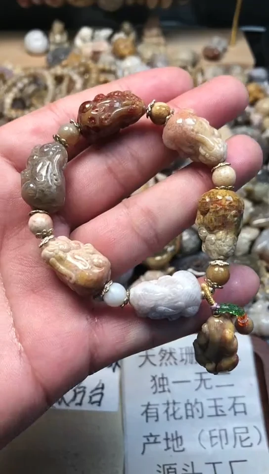 【闪购商品】硅化珊瑚（珊瑚玉）颈饰未镶嵌823