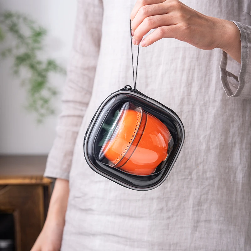 新款陶瓷快客杯户外便携式旅行茶具全套车载简约功夫茶具日式茶杯