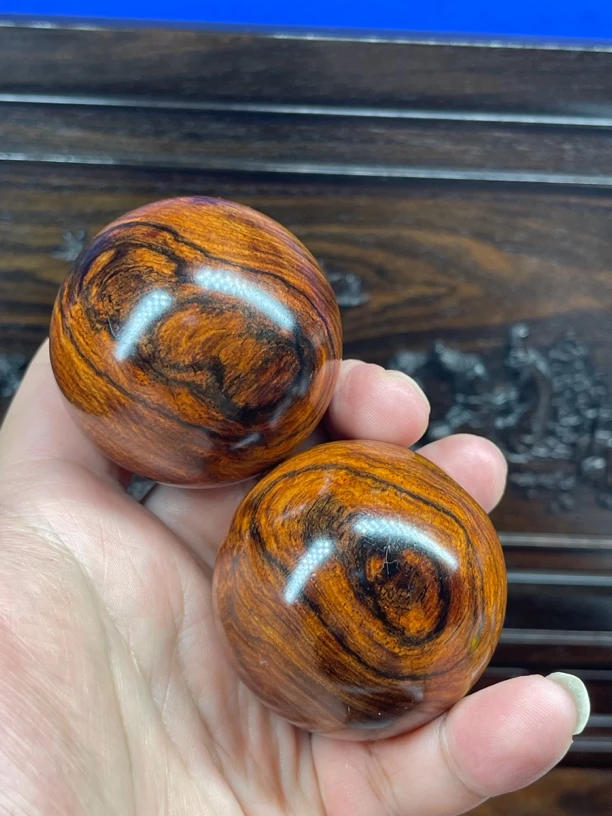 海南黄花梨保健球  一木开  高密度老料  送长辈或自己收藏之首选