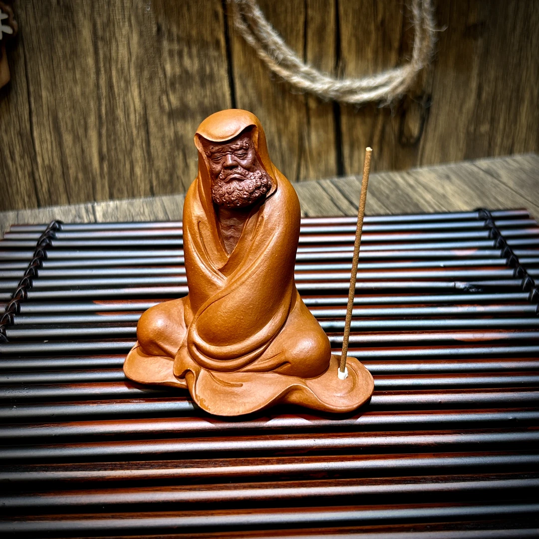 紫砂茶宠 达摩香插款 精品制作