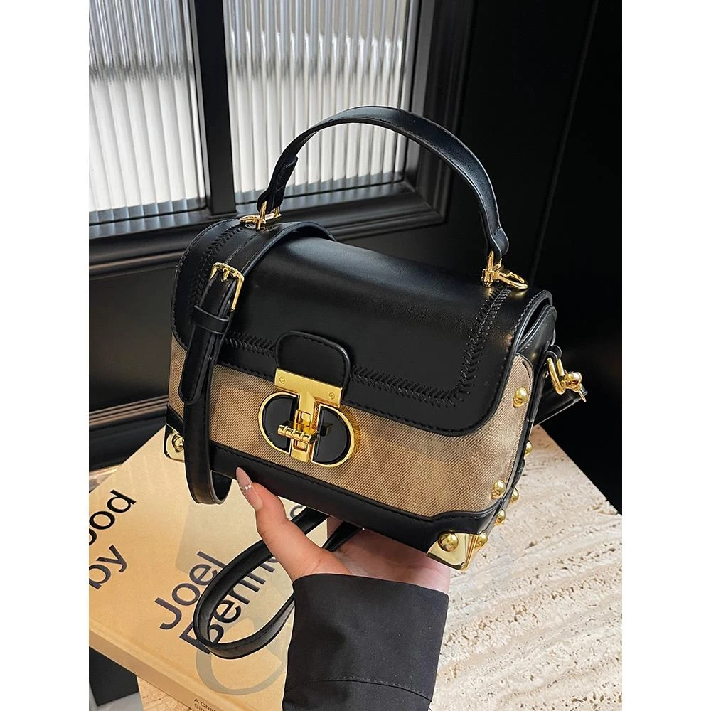 超火小包包女秋冬百搭2024新款时尚单肩斜挎包女士手提盒子小方包