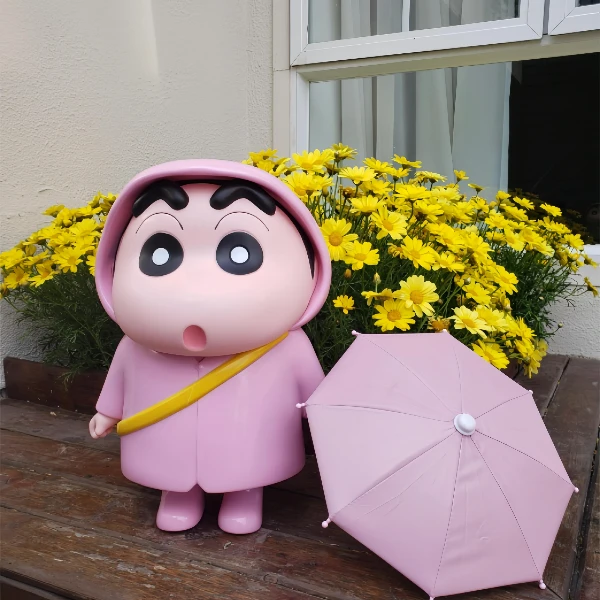 新款雨衣小新手办大号潮玩家居摆件治愈创意玩具女生礼物周边