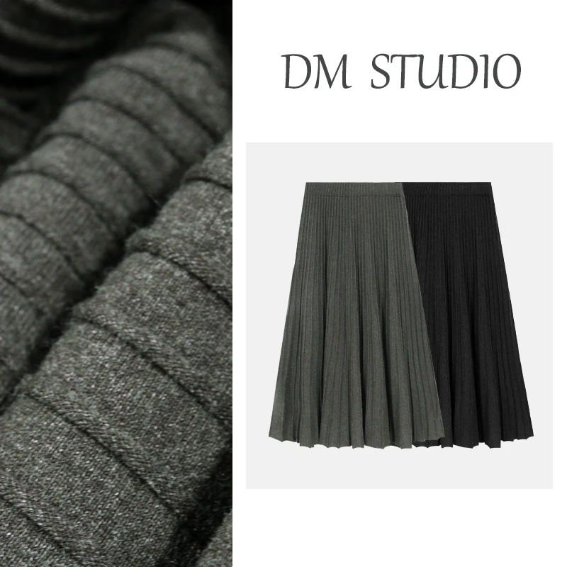 BB【环游日记 】秋冬气质百褶半身裙立体剪裁轻盈飘逸半身裙DM24011