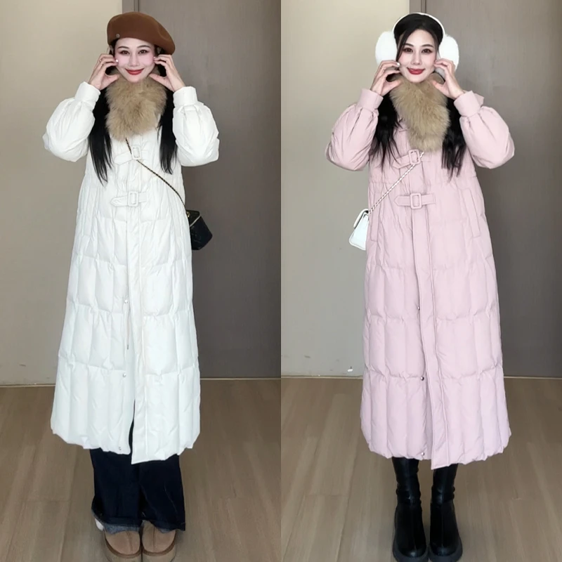 【封面女郎】冬季娃娃领门襟扣袢抵御严寒不显臃肿羽绒服DM1905