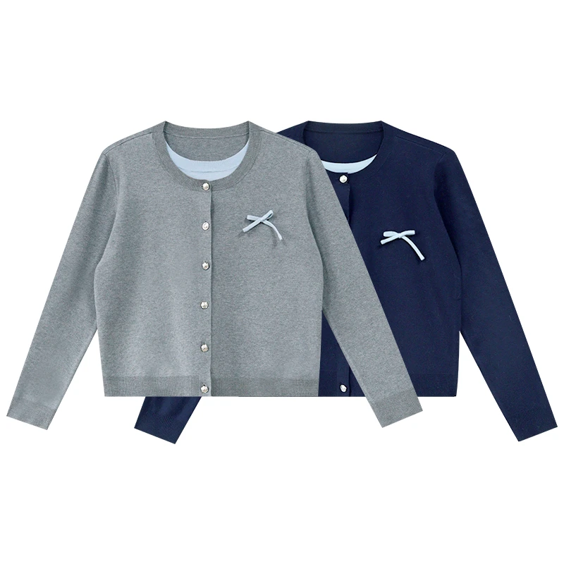 【童话故事】冬季撞色拼接假两件款立体挺阔自带叠穿上衣DM23802