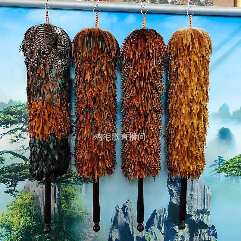 鸡毛掸子室内家用传统加厚纯手工水洗老式圆头扫灰加长装饰除尘掸