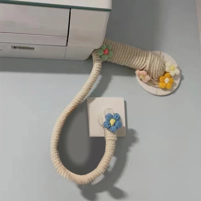 空调管道装饰遮挡改造美化暖气管道下水道装饰麻绳花花装饰