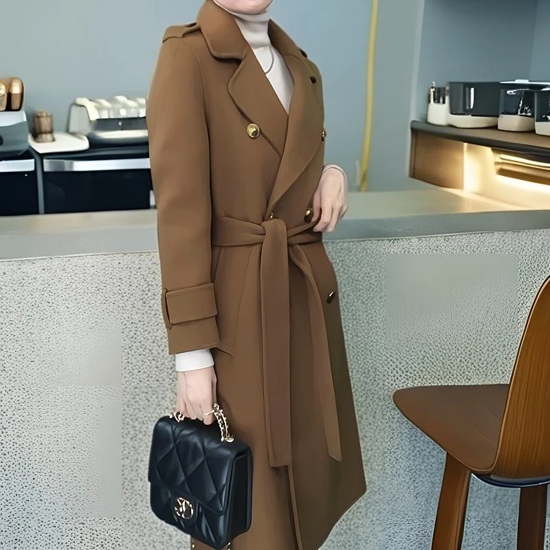 【刘艺涵生活号】100%初剪羊毛2025秋冬双面 羊毛大衣外套1825纯毛#