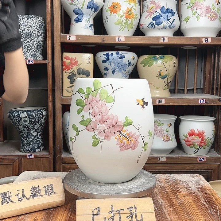 摆件但盆紫藤新款陶瓷