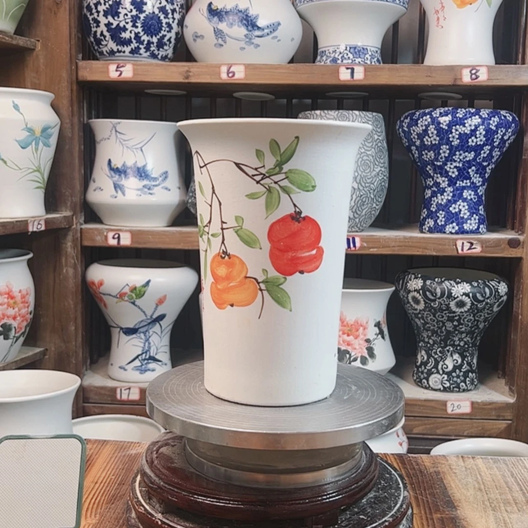 【闪购商品】陶瓷摆件兰花盆四字