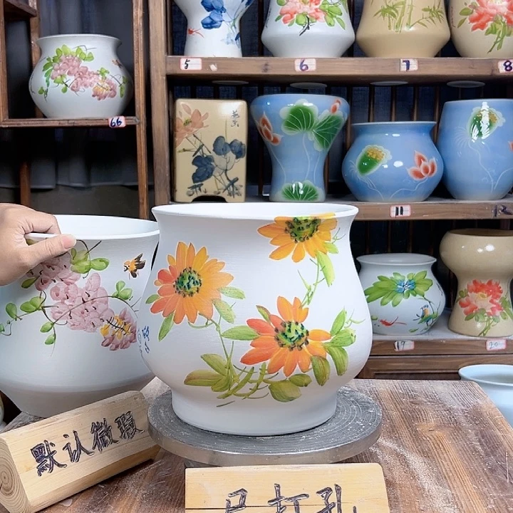 摆件高20口20向日葵款新款陶瓷大