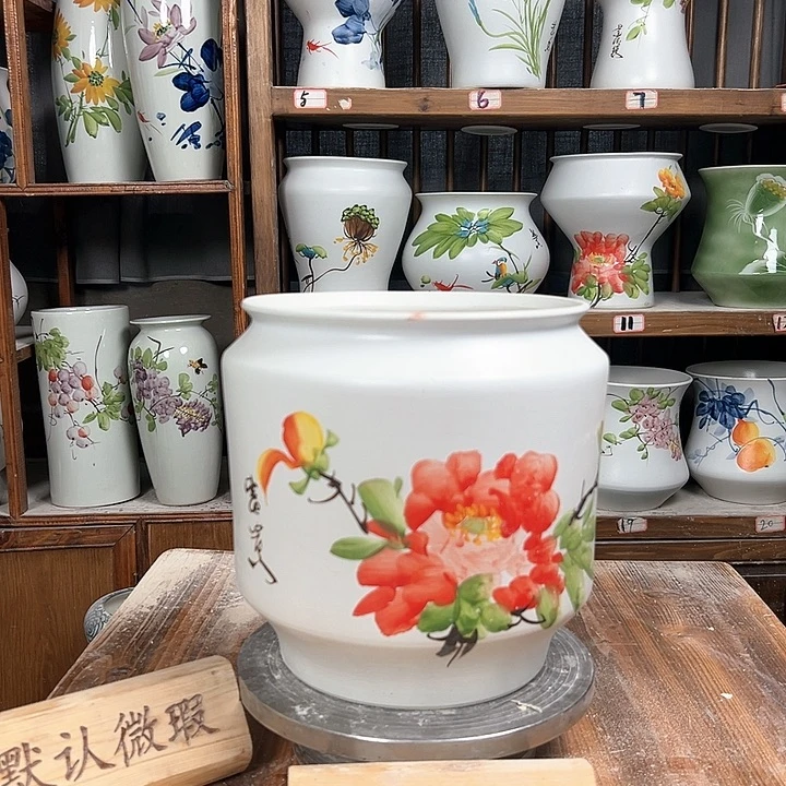 摆件电饭煲牡丹新款新款陶瓷