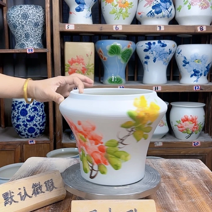 摆件高20口18.5牡丹新款陶瓷