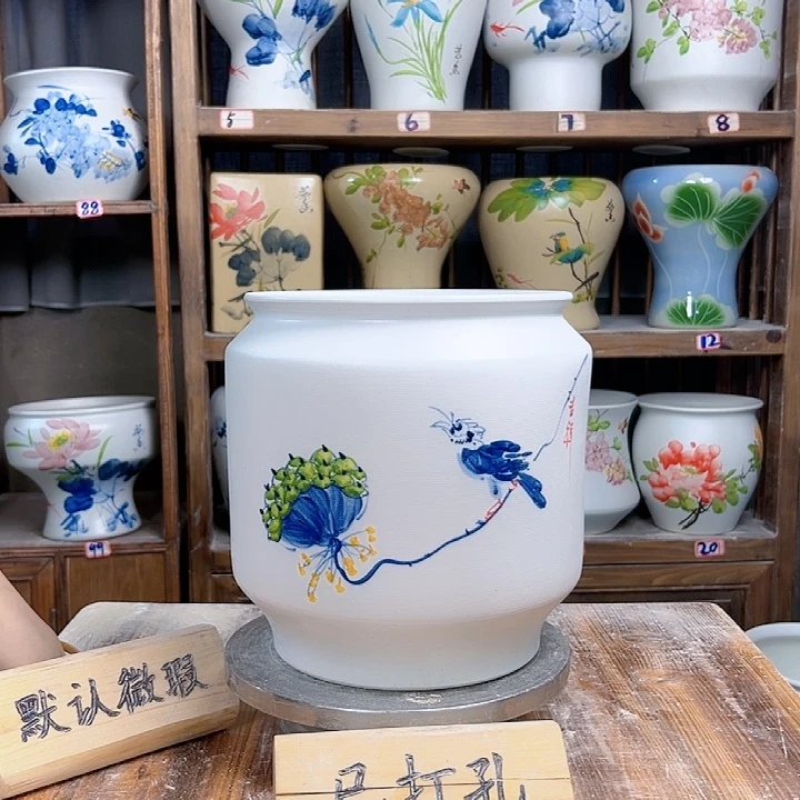 摆件电饭煲莲子鸟款新款陶瓷大