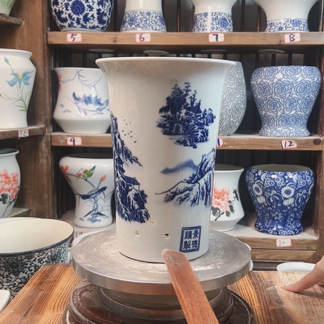 【闪购商品】陶瓷摆件兰花盆上水