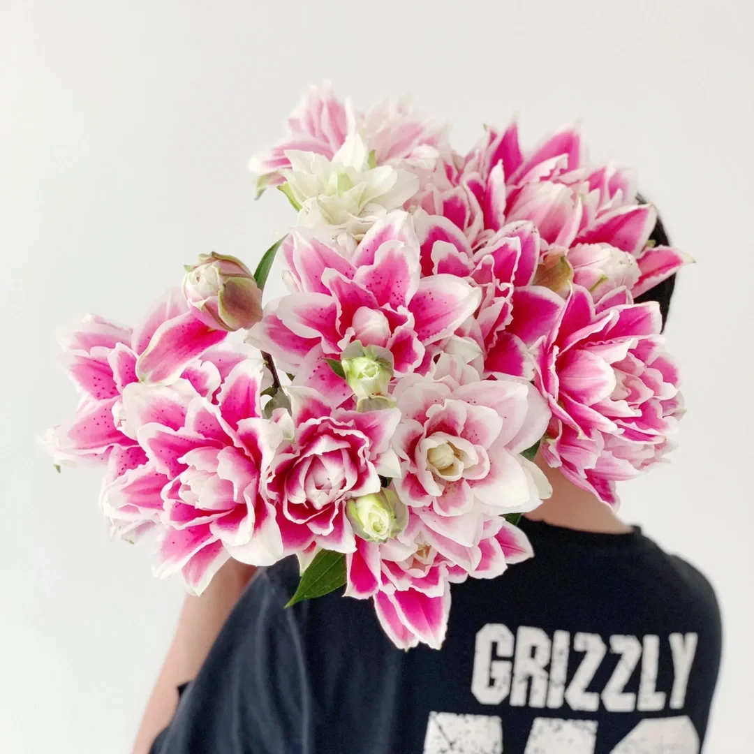 同城鲜花严选精品鲜花速递重瓣多头百合火星之恋5支鲜切花新品