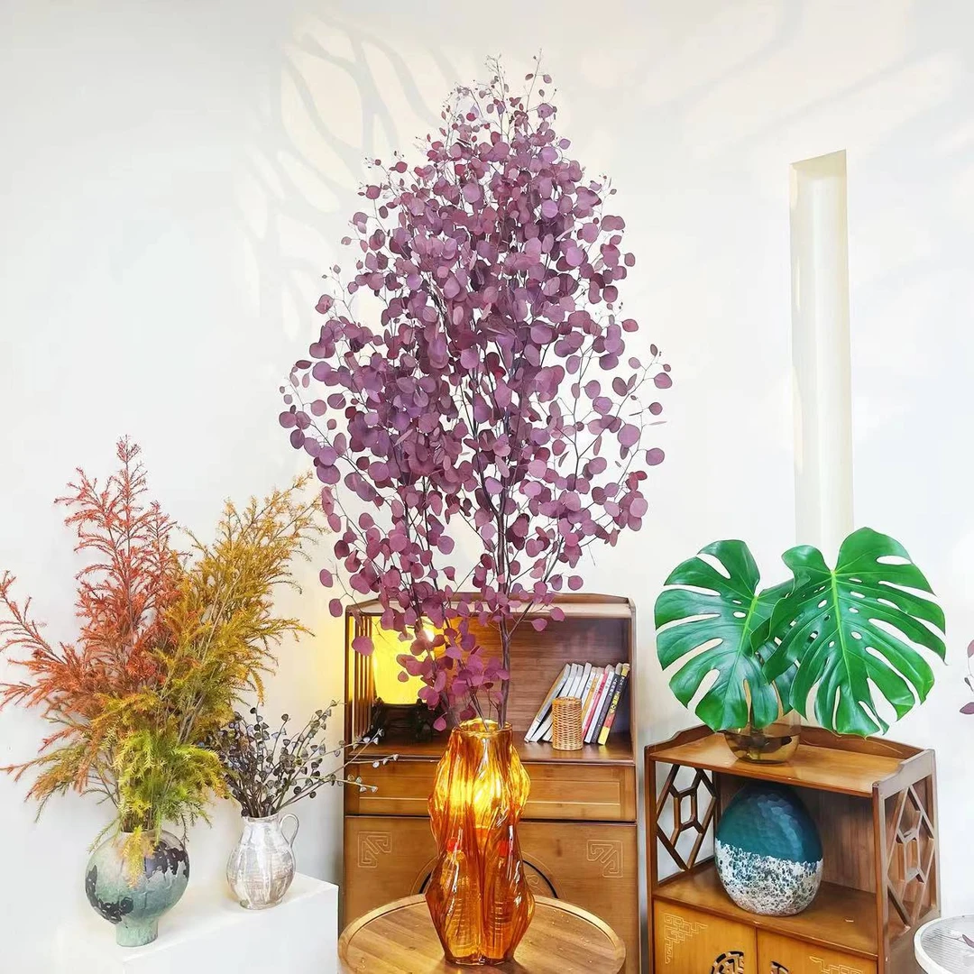 【落地精选款1.6米】尤加利苹果叶懒人花材