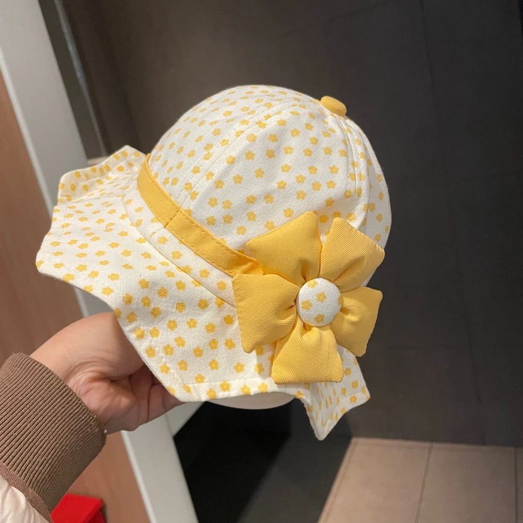 帽子宝宝夏季帽新款婴幼儿婴儿盆帽渔夫帽儿童可爱遮阳防晒帽