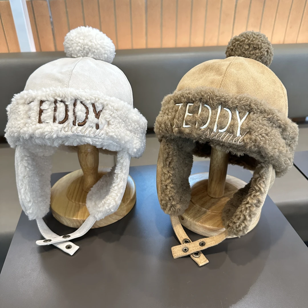 儿童帽子加厚冬天防寒宝宝加绒防风百搭韩版骑车秋冬季保暖帽绒帽