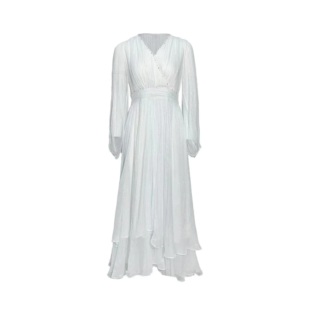 【Qian倩轻奢】重磅100桑蚕丝连衣裙Y24C9216