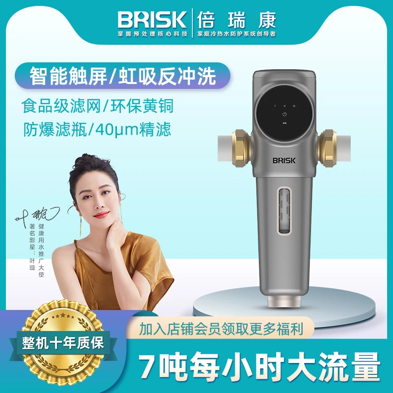 倍瑞康全自动家用前置过滤器7T智能触屏防爆大通量自动清洗隔铅