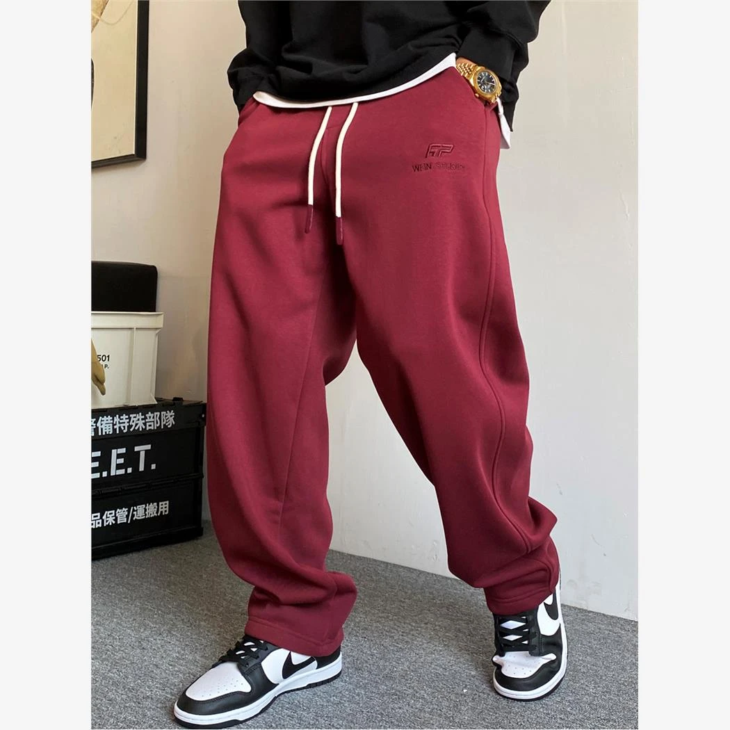 加肥加码2-300斤休闲高端卫裤男宽松抽绳百搭高街阔腿运动裤子潮2